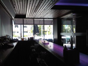 Haven Lounge Commercial Electrical Window Shades installation Wiring by dmg Martinez Group in Miami