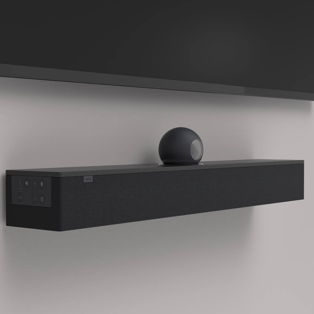 Barra Audio Per Conferenze AMX Acendo Vibe – Audio JBL, Microfoni A Ampio Raggio, Grigio